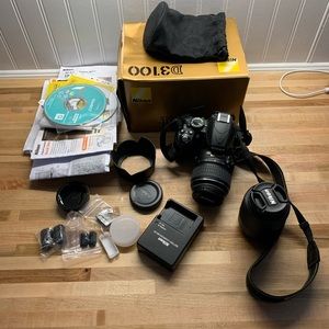 Nikon D3100 camera with add ons